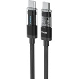 Veger CC16 USB-C naar USB-C kabel 1.5m Braided Aluminium 100 Watt met display