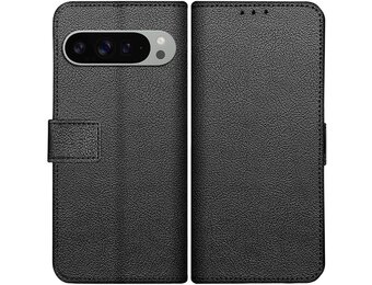 Just in Case Google Pixel 9 Pro XL PU leather Book Case Zwart - Telefoonhoesje