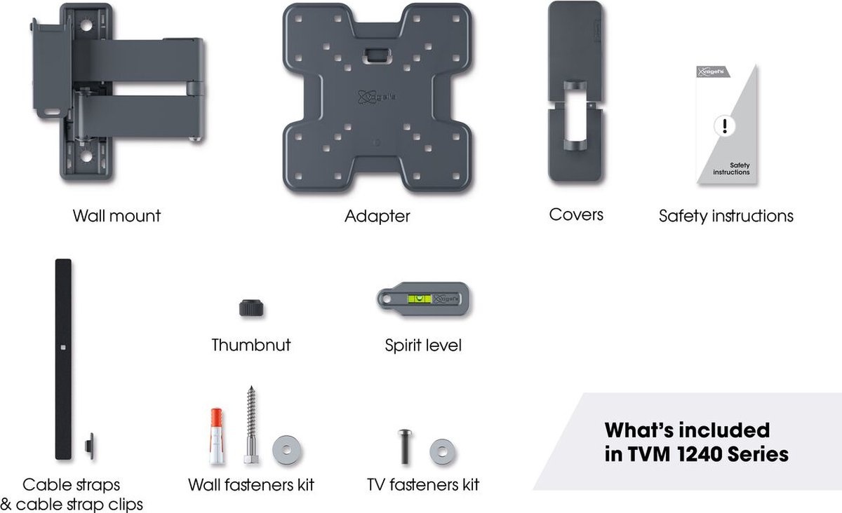 Vogel's TVM 1245 Draaibare TV beugel (19 - 43 inch) - TV muurbeugel