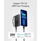 Veger MagOn W1151 10.000mAh Powerbank Zwart - Powerbank