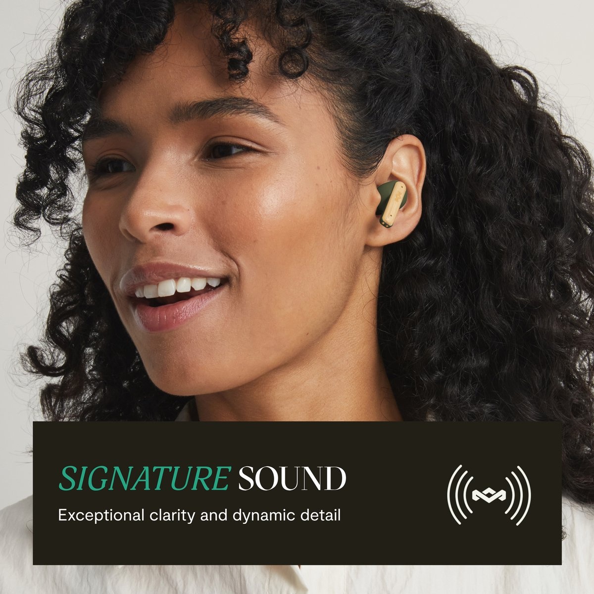 House of Marley Little Bird True Wireless Groen - Draadloze oordopjes