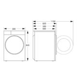 Hisense WF5S1043BW - Wasmachine