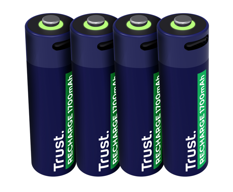 Trust USB-C oplaadbare AA-batterijen (4-pack)
