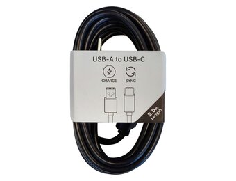 Musthavz laadkabel USB-A naar USB-C 2M Zwart