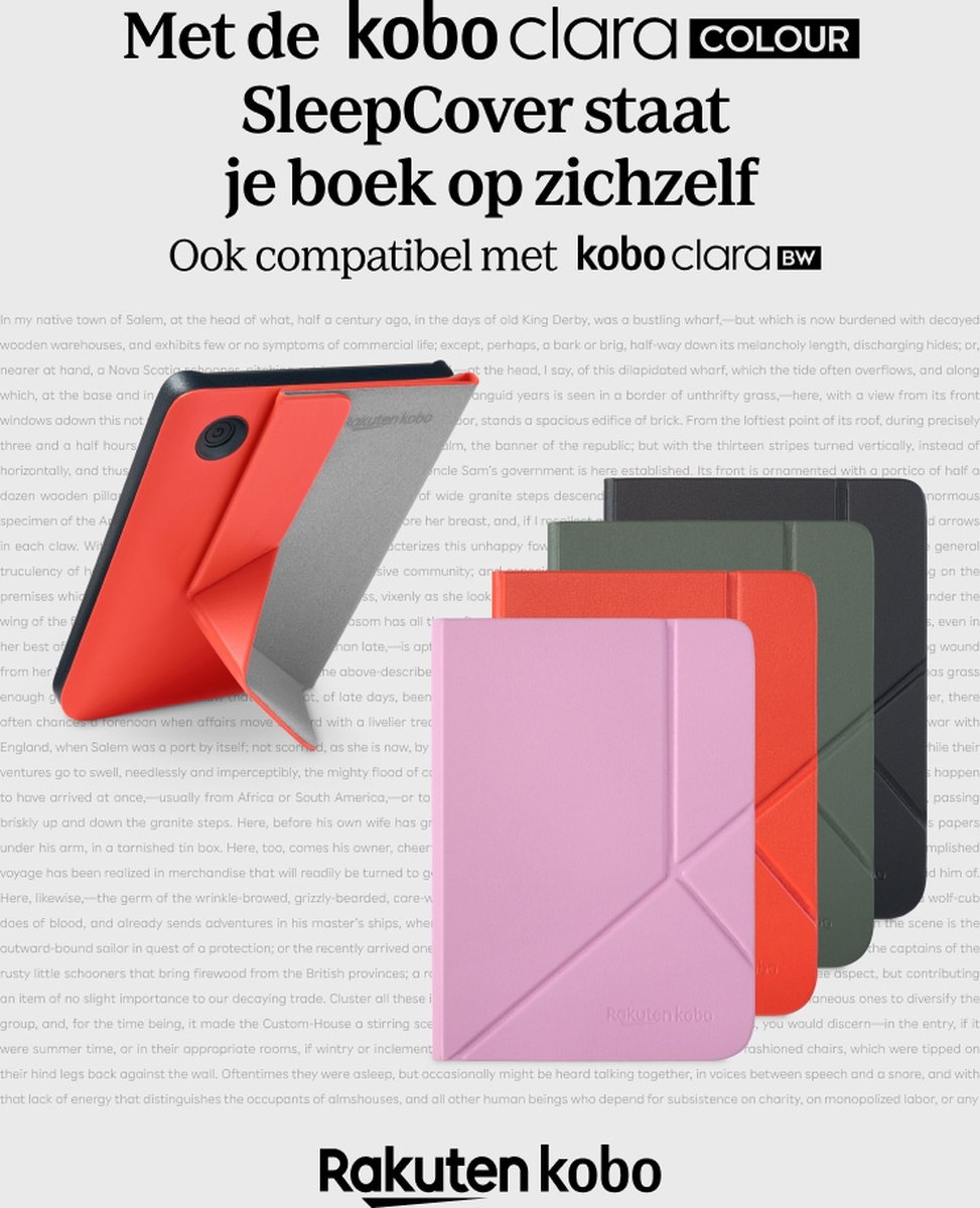 Kobo Clara Colour/BW SleepCover Zwart - Beschermhoes