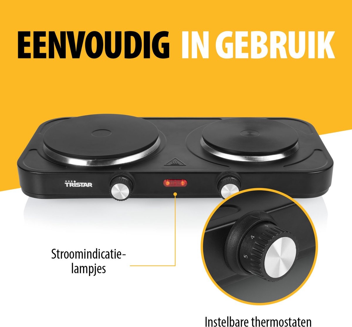Tristar KP-6152 - Vrijstaande kookplaat