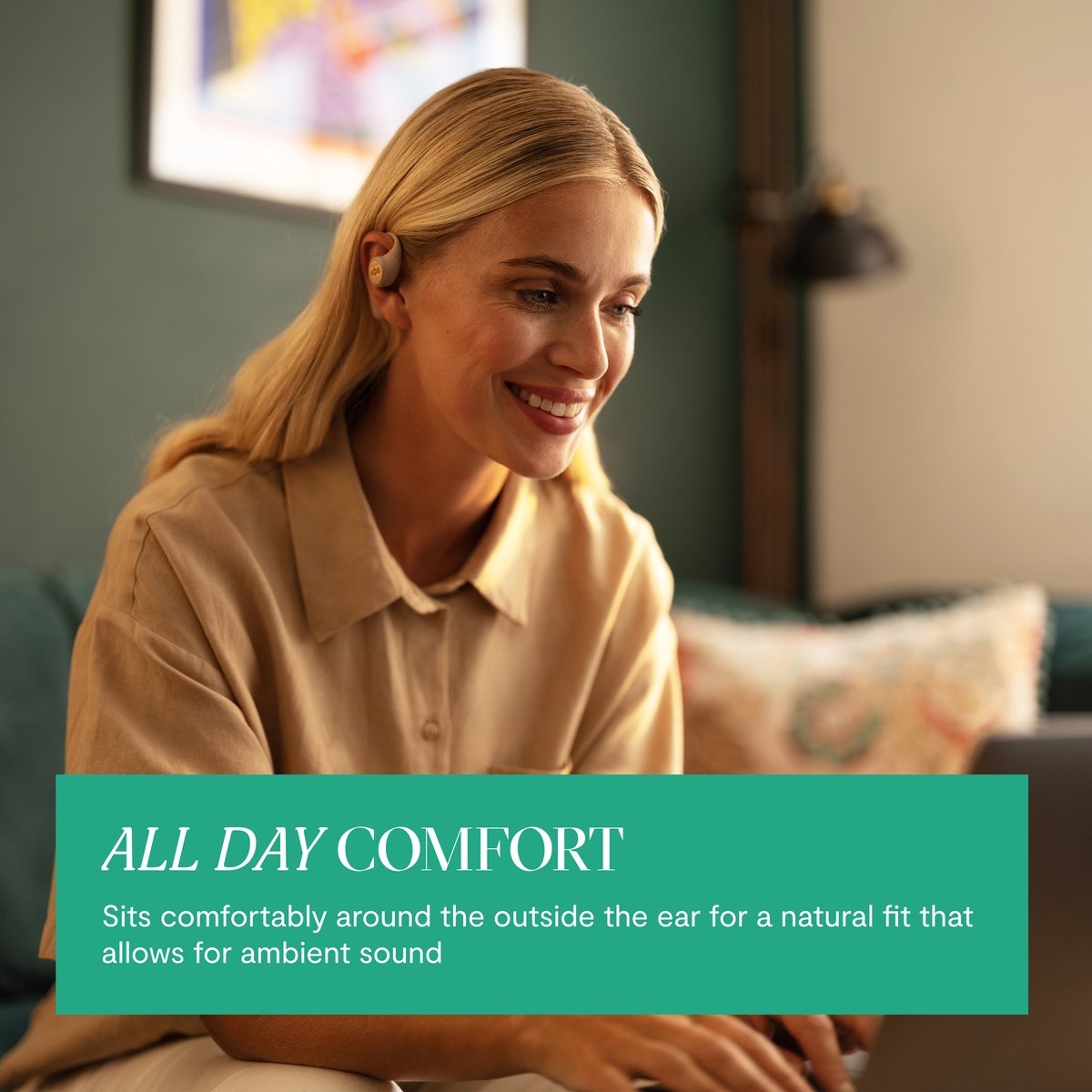 House of Marley Liberate Open-Ear True Wireless Cream - Draadloze oordopjes