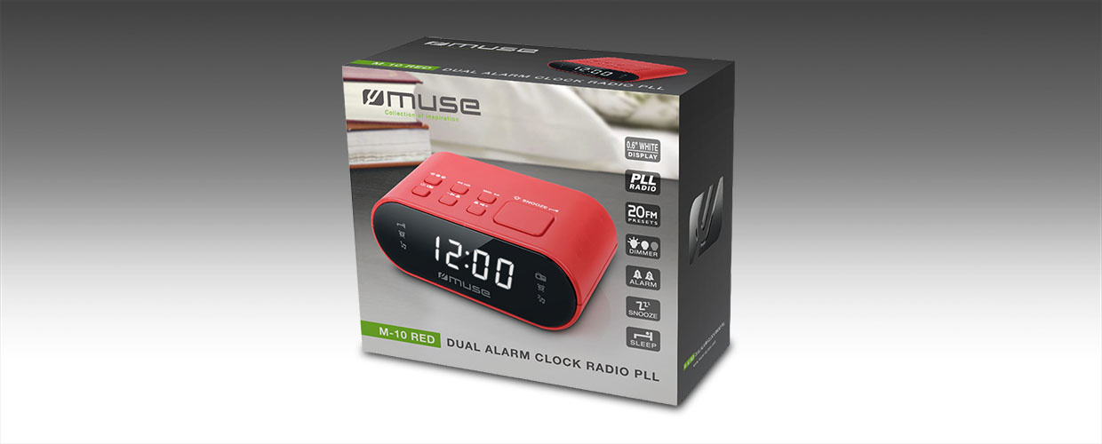 Muse M-10 RED - Wekkerradio