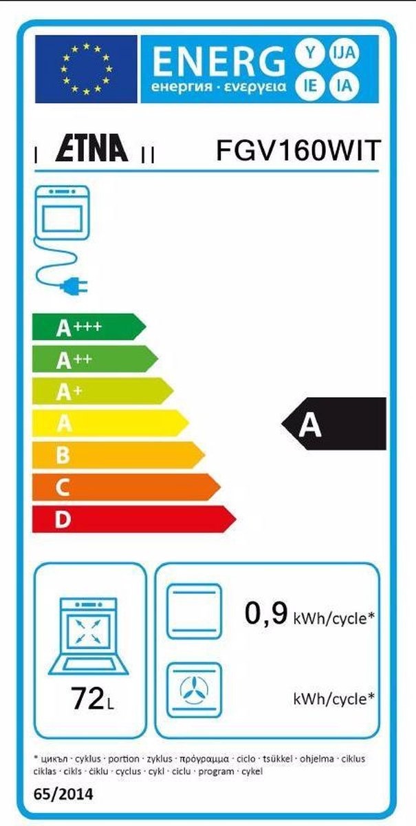 ETNA FGV160WIT - Gasfornuis