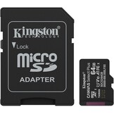Kingston Canvas Select Plus Gen. 3 microSDXC 64GB met SD-adapter - Micro SD kaart