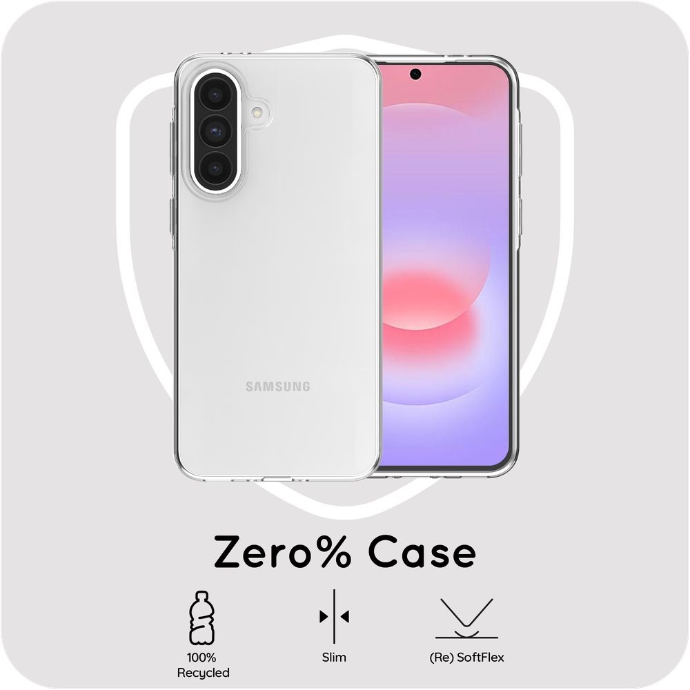 Just in Case Zero% Case Samsung Galaxy A37 Soft TPU Backcover Transparant - Telefoonhoesje