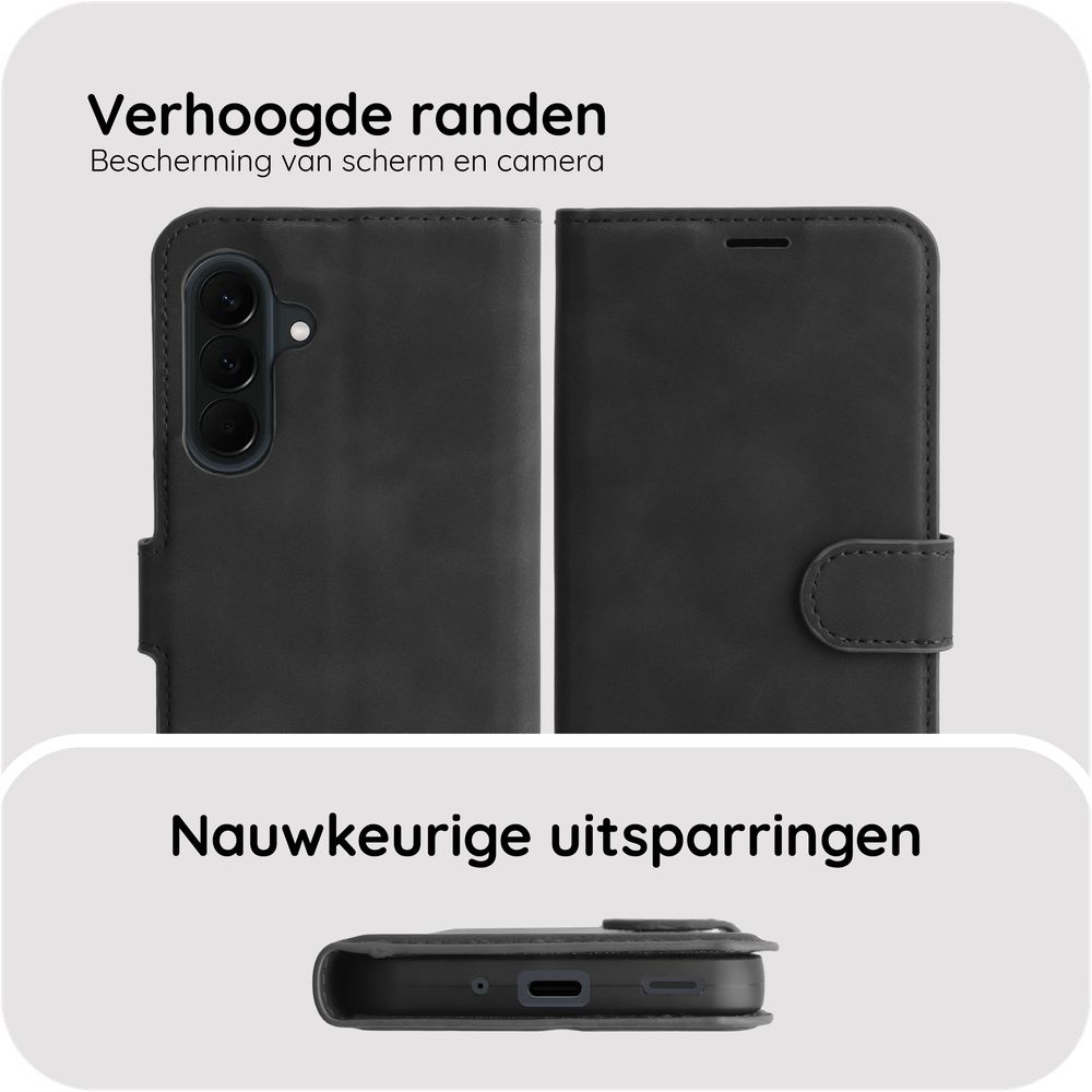Just in Case PrimeWallet Case Samsung Galaxy A37 PU leer Zwart - Telefoonhoesje