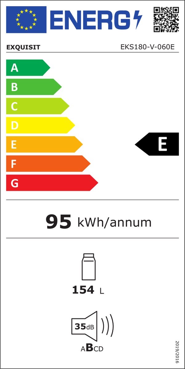 Exquisit EKS180-V-060E - Inbouw koelkast