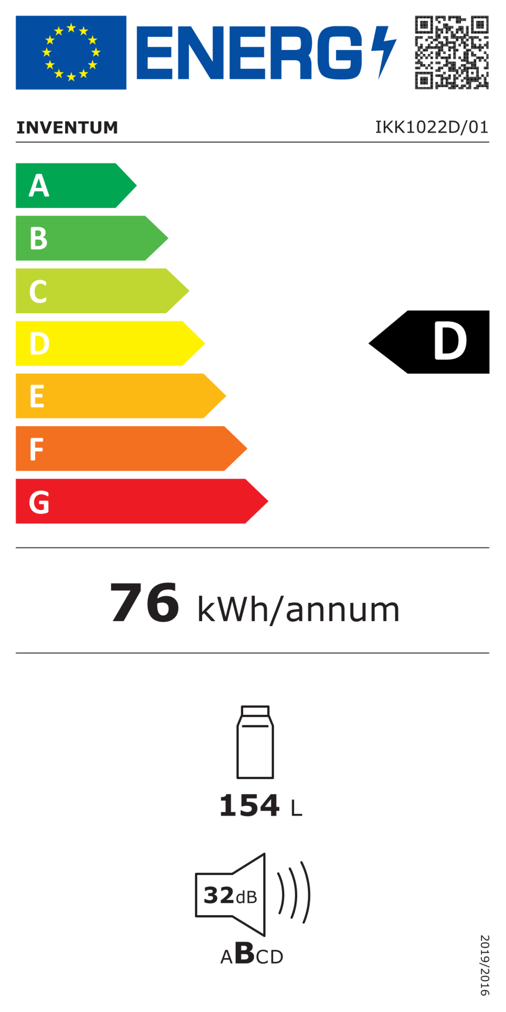 Inventum IKK1022D - Inbouw koelkast