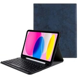 Just in Case Apple iPad 2022 Vintage Bluetooth Keyboard Cover Zwart - Tablethoes