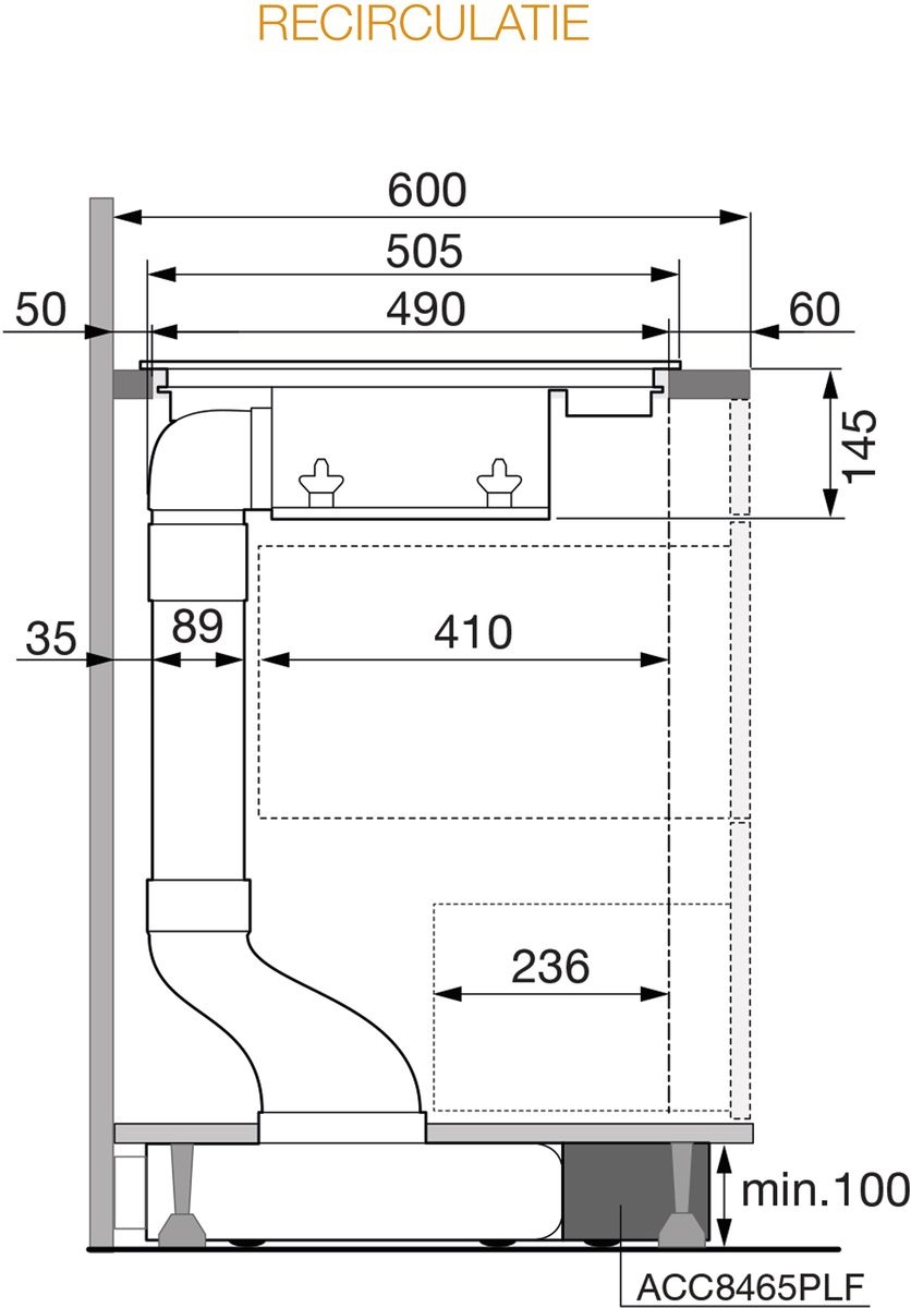 ATAG ACC8465PLF Recirculatiekit Plintmontage