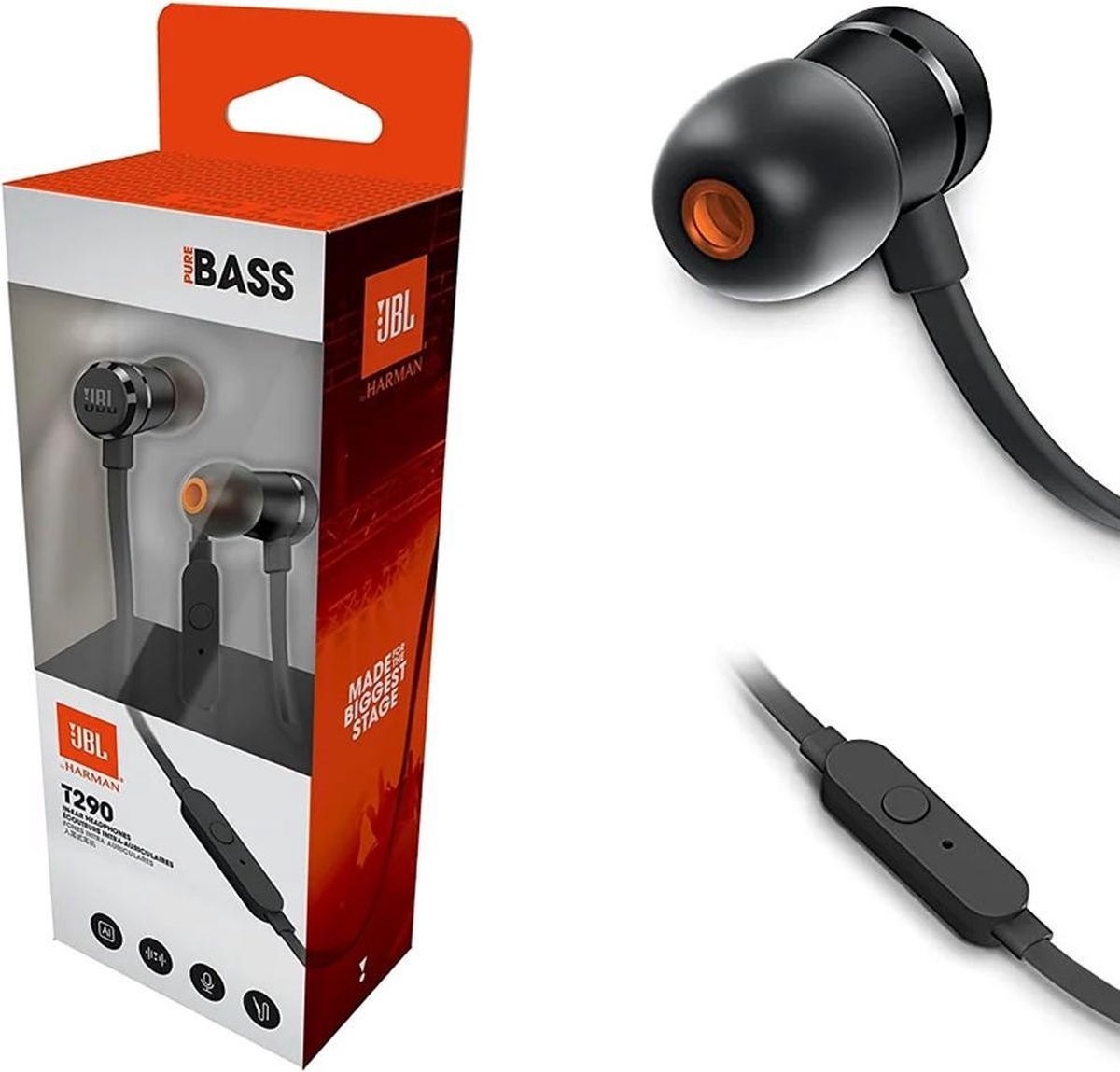 JBL T290 Zwart - Oordopjes