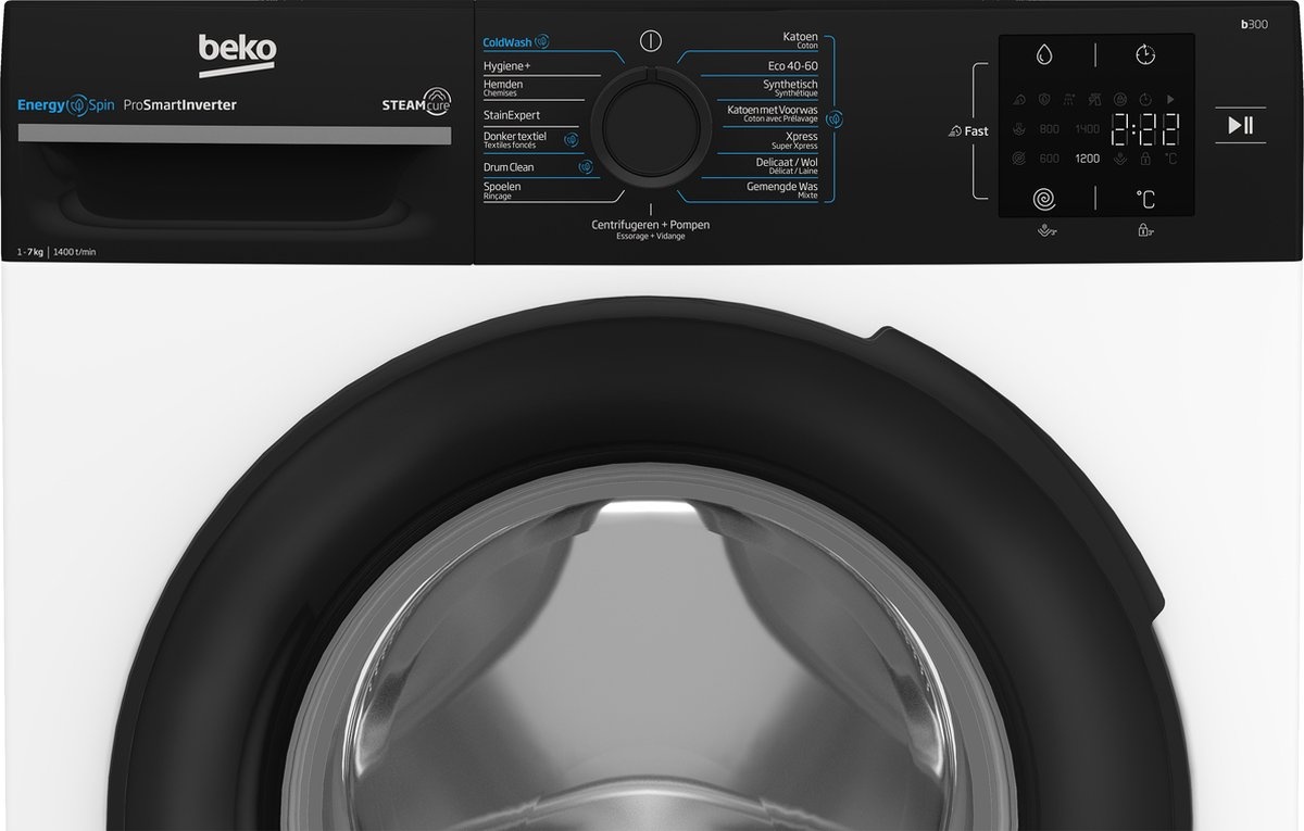 Beko BM3WFU3741B EnergySpin - Wasmachine