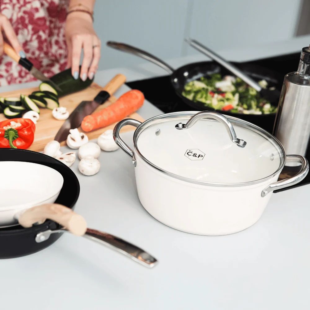 Cook & Pan Go Ivory Kookpan met deksel 20 cm