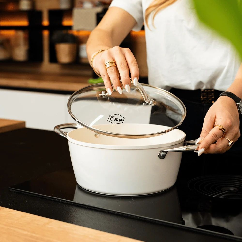 Cook & Pan Go Ivory Kookpan met deksel 20 cm
