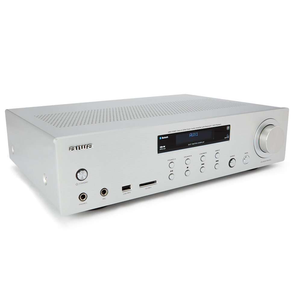 Aiwa AMU-120BTSL Zilver - Versterker