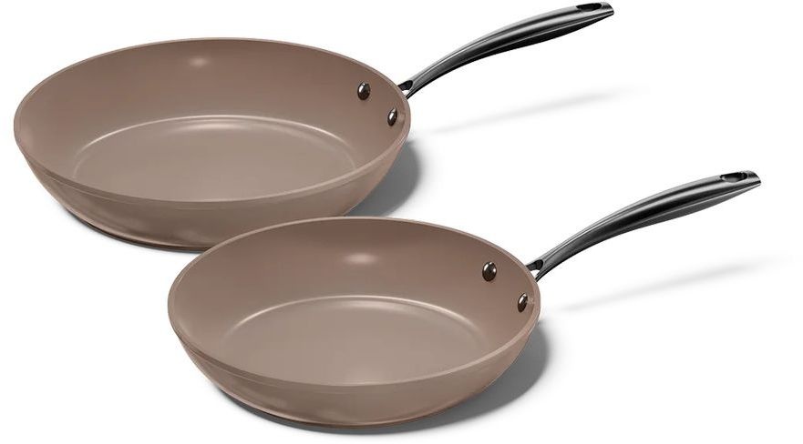 Cook and Pan Taupe of Mind 2-delige Koekenpannenset