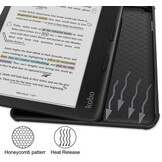 Just in Case Kobo Libra Colour Folio Case Zwart - Tablethoes