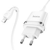 Hoco N1 Oplader met Lightning kabel 1 meter Wit