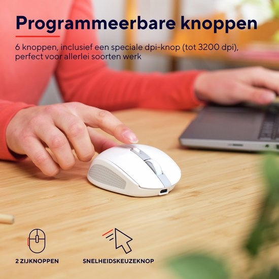 Trust Ozaa Compact Wit - Muis