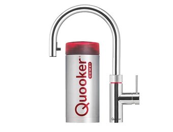 Quooker Flex Round Chroom met COMBI+ reservoir - Kokendwaterkraan