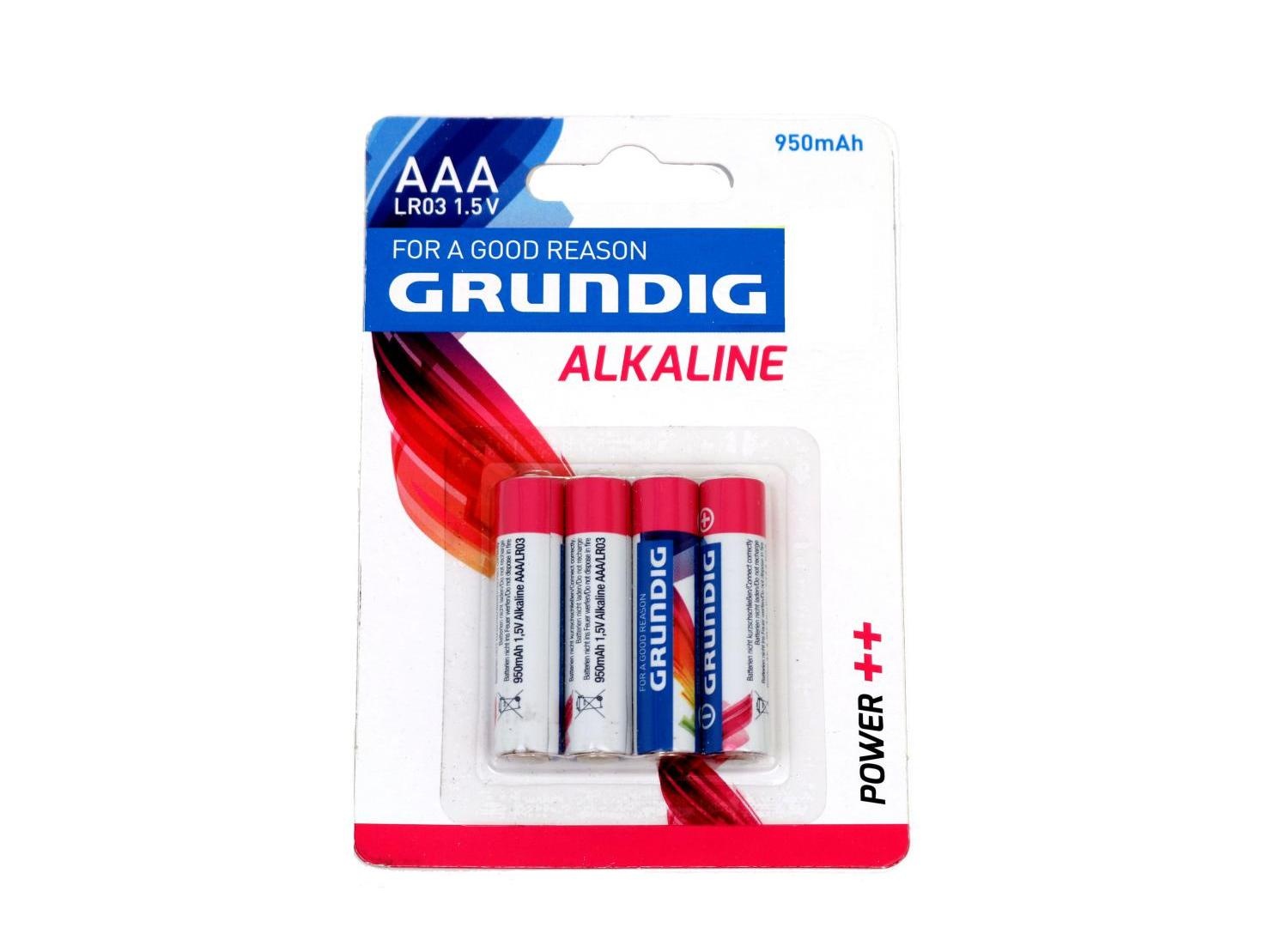 Grundig Alkaline Batterij AAA 4-pack