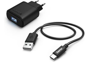 Hama Oplaadset 12W USB-C Zwart