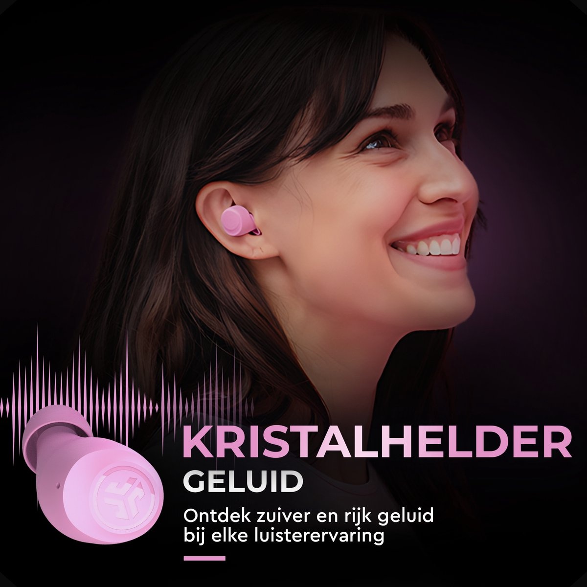JLab Go Air Pop True Wireless Roze - Draadloze oordopjes