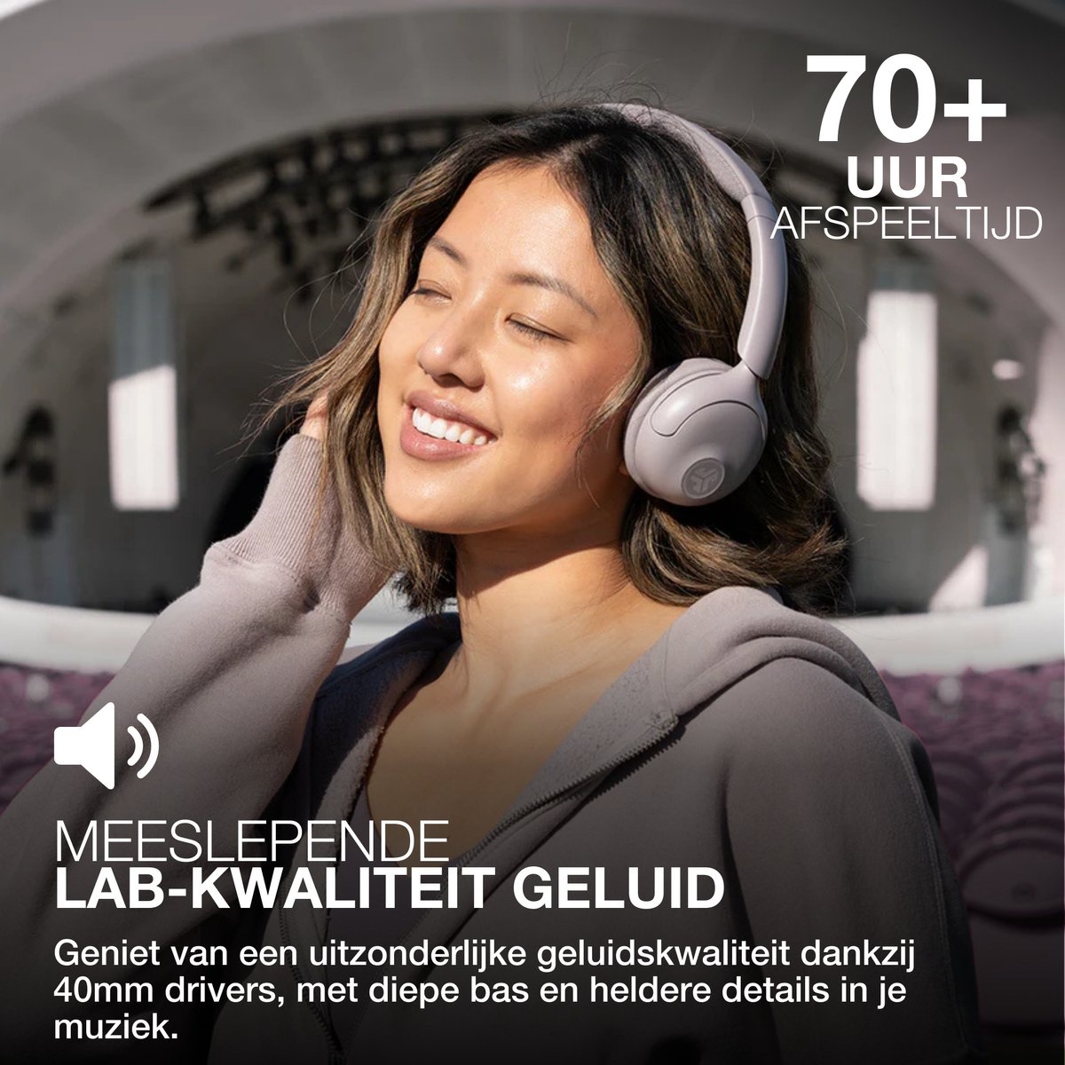 JLab Go Lux ANC Paars - Draadloze koptelefoon