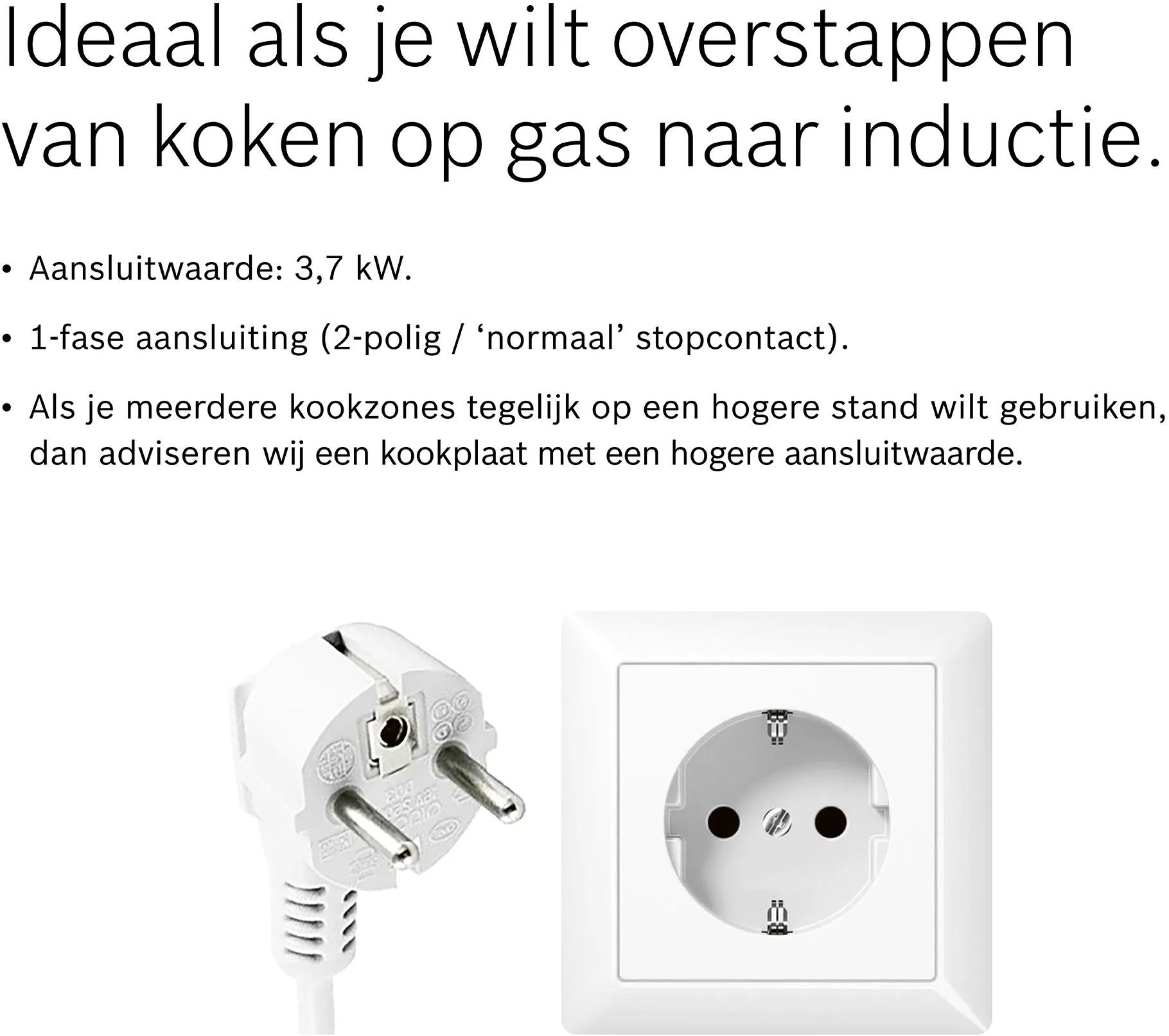 Bosch PUG61RAA5D Serie 2 - Inductiekookplaat