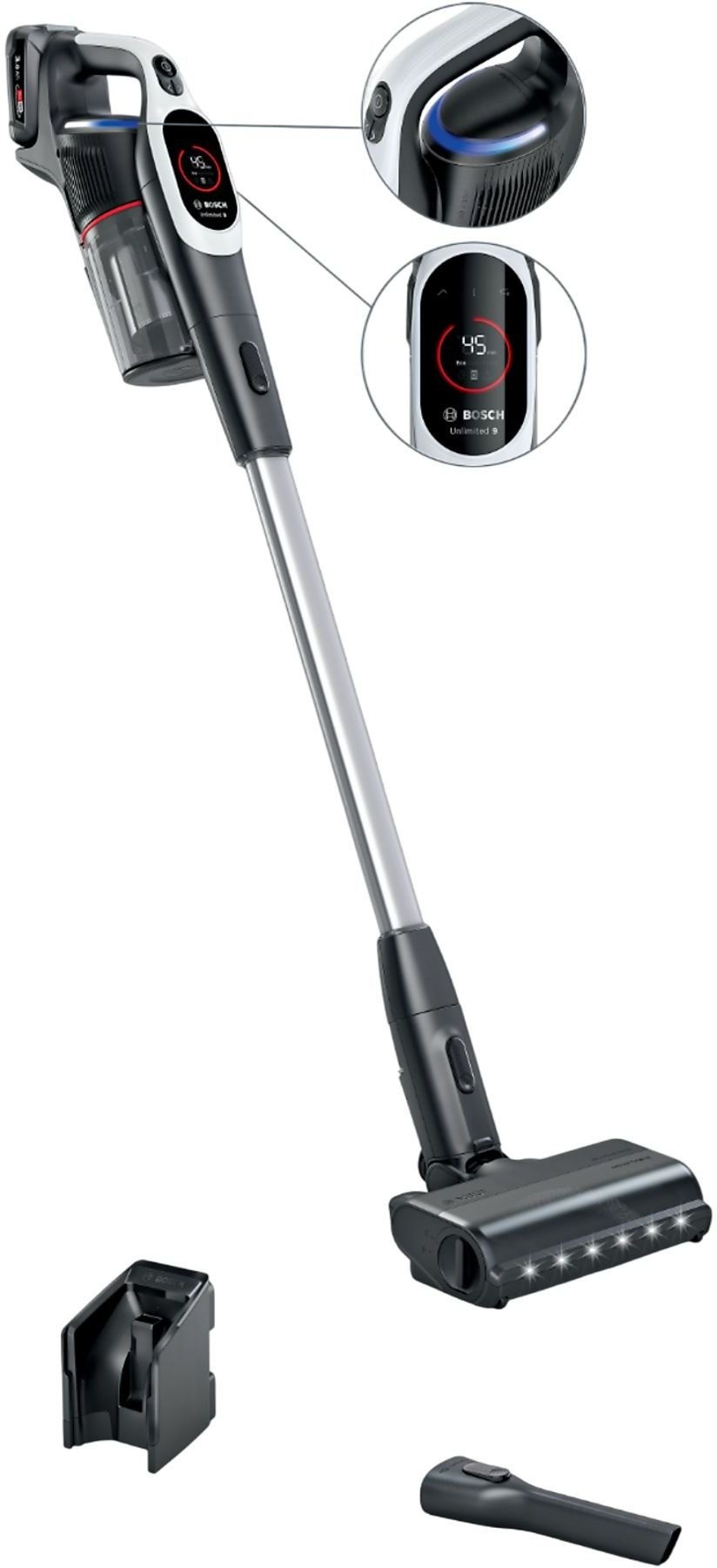 Bosch Unlimited 9 BCS931WBA - Steelstofzuiger