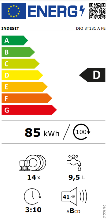 Indesit DIO 3T131 A FE - Inbouw vaatwasser