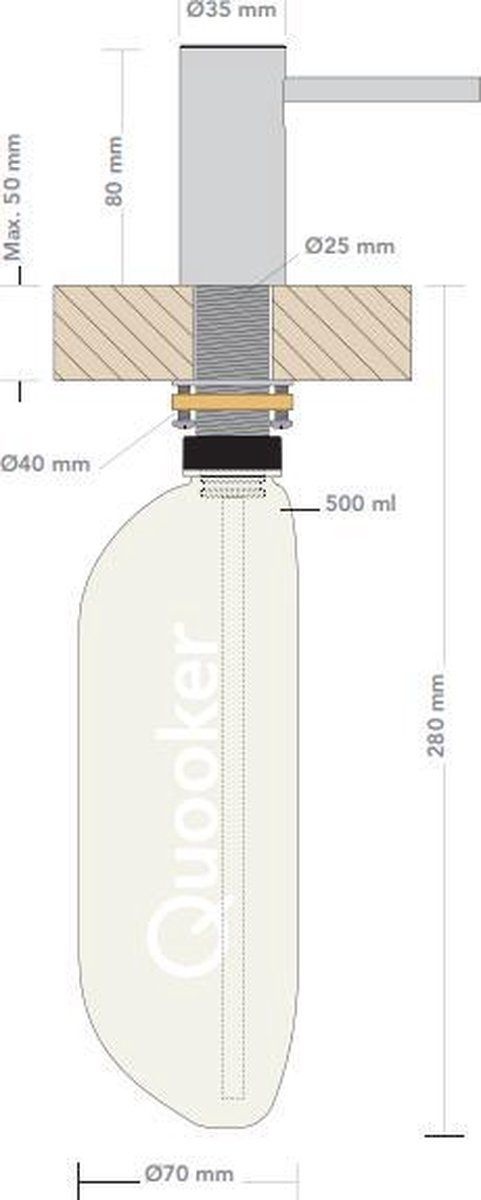 Quooker ZPNRVS Nordic zeeppomp RVS