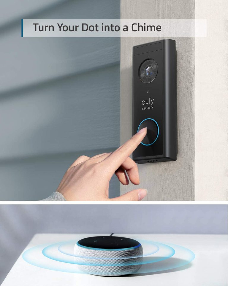 Eufy S220 Video Doorbell 2K (Batterij) + Homebase 2 - Deurbel