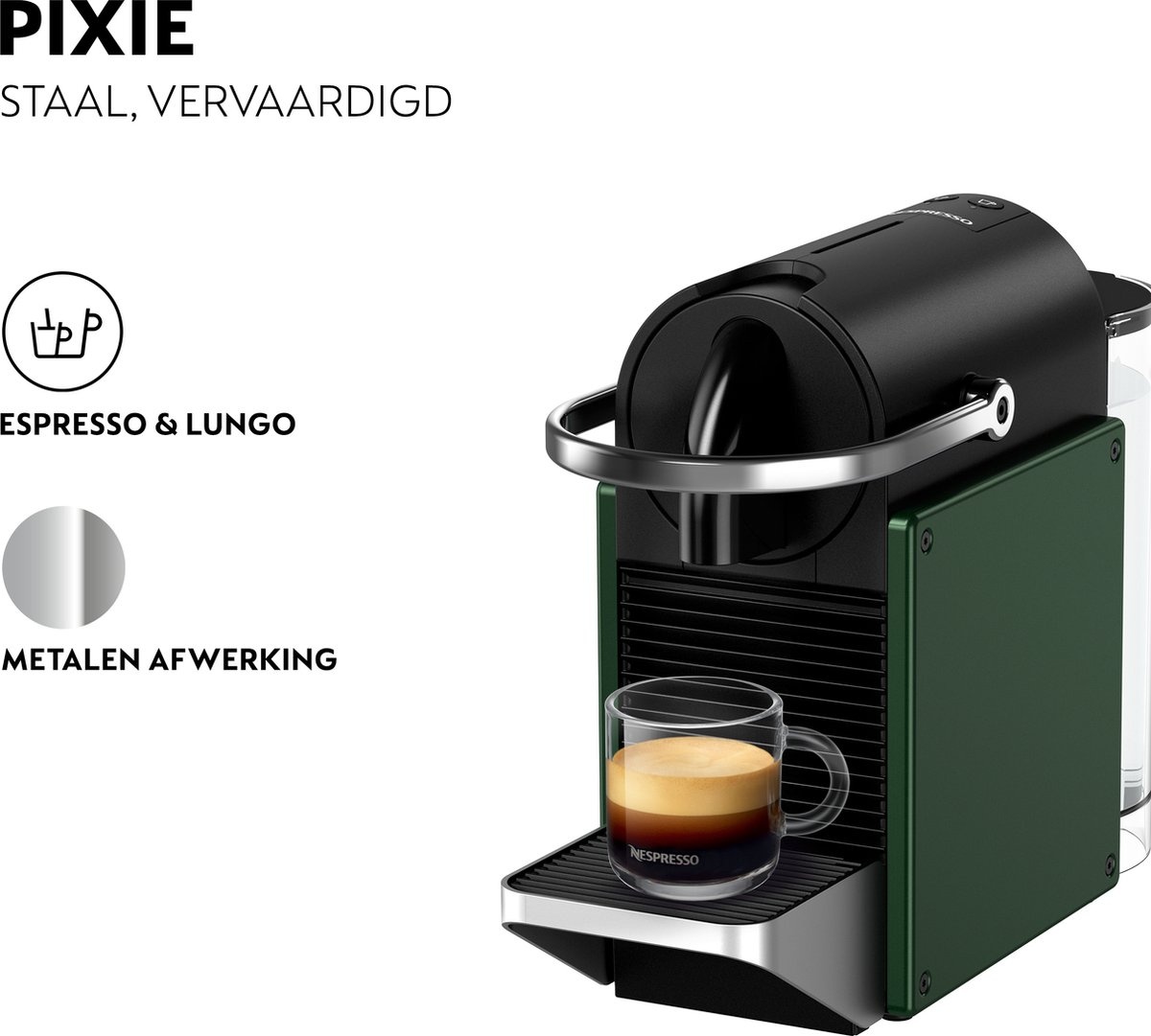 Krups Nespresso Pixie XN3063 Groen - Koffiemachine