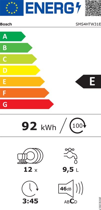 Bosch SMS4HTW31E - Vrijstaande vaatwasser