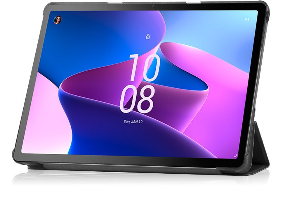 Just in Case Smart Tri-Fold Case - Lenovo M10 - Zwart - Tablethoes