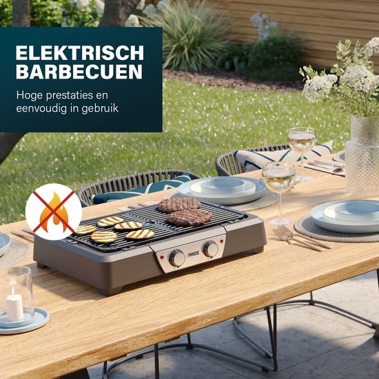 Princess 112254 Elektrische barbecue en tafelgrill - Barbecue
