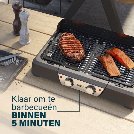 Princess 112254 Elektrische barbecue en tafelgrill - Barbecue