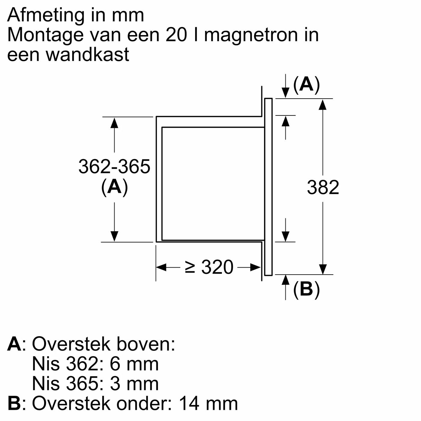 Bosch BFL523MB3 - Inbouw magnetron