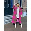Femalicious collection Houndstooth Coat Pink/Beige Long