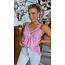 Femalicious collection Satin Lace Top Bright Pink