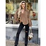 Femalicious collection Velvet Balloon Blouse Brown