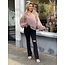 Femalicious collection Velvet Balloon Blouse Soft Pink