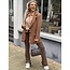 Femalicious collection Velvet Ribbed Flare Pants Brown